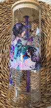 Load image into Gallery viewer, 20 oz glass with straw and UVDTF DESIGN
